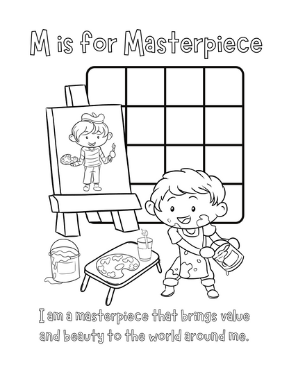 I AM A Kingdom Kid: ABC Affirmations Coloring Book: For Boys: Ages 4-7