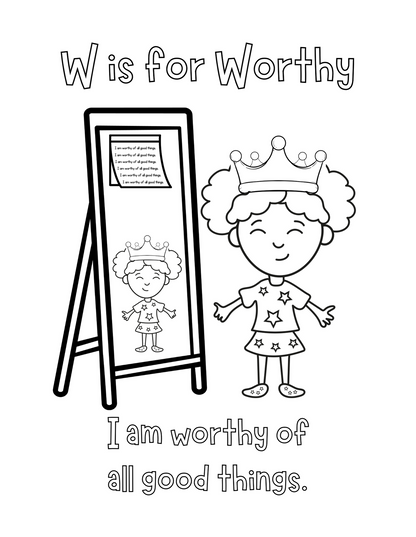 I AM A Kingdom Kid: ABC Affirmations Coloring Book For Girls: Ages 4-7